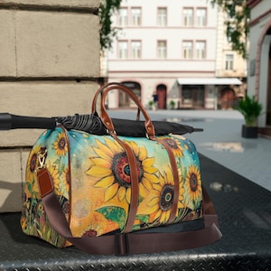 Waterproof Travel Bag | Floral Travel Pouch, | Gift for Traveler | Beach Tote | Summer Vacation Bag  | Flower Print Travel Bag