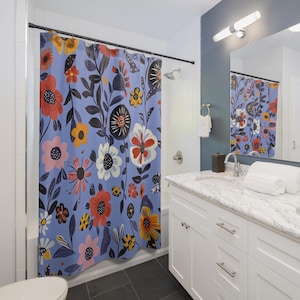 Floral Boho Shower Curtain: Fun Bathroom Decor