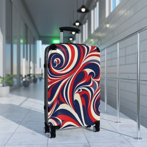 Abstract Swirl Carry-On Luggage: Hardshell Suitcase with Wheels