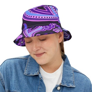 Groovy Retro Bucket Hat: Unisex Polyester Beach Hat