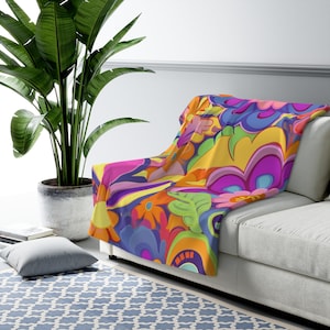 Sherpa Fleece Blanket | Floral Fleece Blanket | Soft Fleece Blanket| Kids Sherpa Blanket | Floral Sherpa Throw