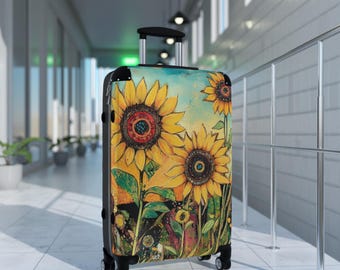 Sunflower Luggage: Floral Suitcase for Weekend Getaways