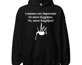 Przecinki są ważne - Więcej dud! | Bluza z kapturem z humorem i piszczałką