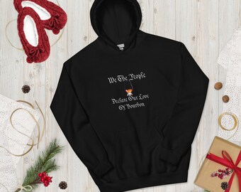 My, ludzie, deklarujemy naszą miłość do bourbonu | Bluza z kapturem Whiskey Humour