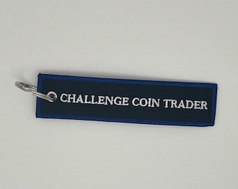 Challenge Coin Trader Keychain Lanyard Tag | Travel Tag |