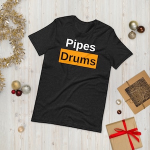 Pipes & Drums Logo T-Shirt | Pipe Band Humour