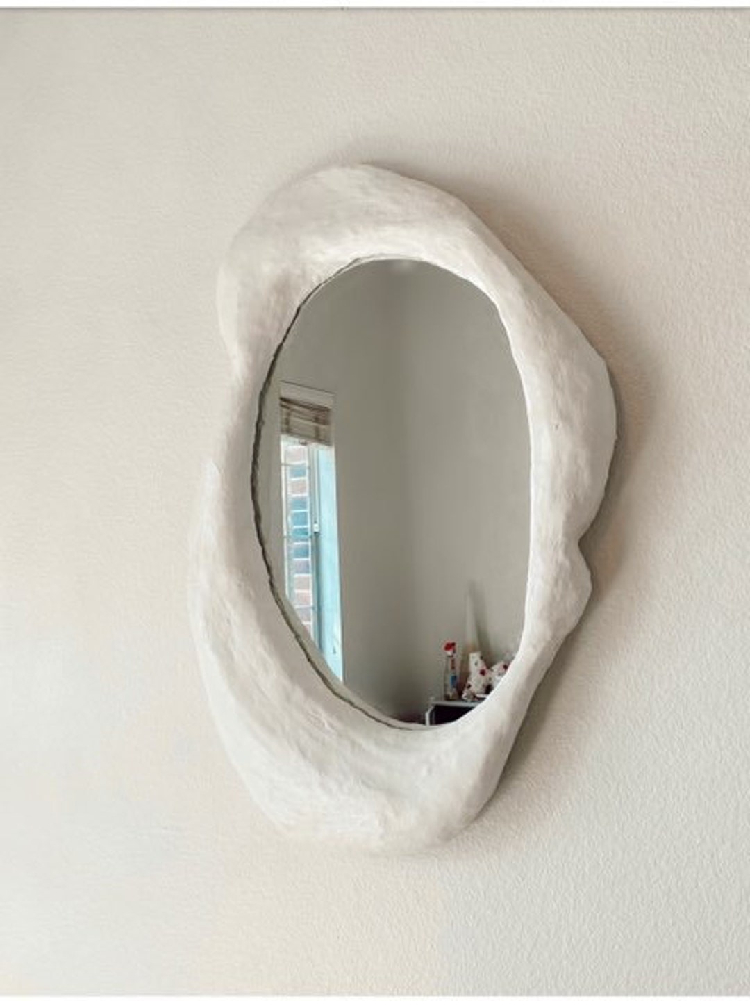 Oval Plaster Mirror Etsy