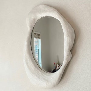 Oval Plaster Mirror