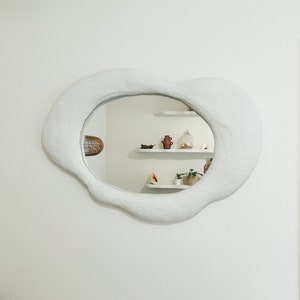 Large Oval Plaster Mirror