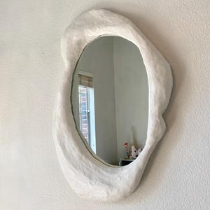 Oval Plaster Mirror