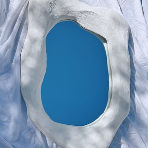 Asymmetrical Plaster Mirror