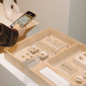 Custom Travertine Jewelry Display Case