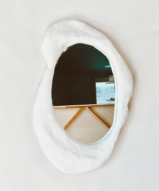Oval Plaster Mirror Etsy