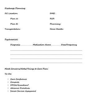 Discharge Planning Bundle