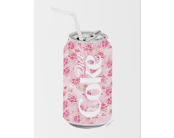 Rose Light Coke, toile mate, tendue