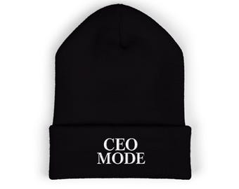 CEO Mode Embroidered Classic Cuffed Beanie