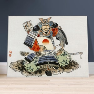 Samurai Warrior Japan Japanese Vintage Art Kono Bairei Reproduction Canvas Eco Friendly Wall Art Decor VARIOUS SIZES