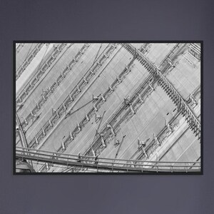 Shasta Dam Bau Vintage Schwarzweiß Foto Premium Matte Papier Black Pine Holzrahmen Poster Wanddekor VERSCHIEDENE GRÖSSEN