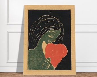 The Heart Love Woman Romance Edvard Munch Vintage Norwegian Art Illustration Reproduction Museum-Quality Matte Paper Poster VARIOUS SIZES