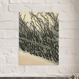 Hedge Kamisaka Sekka Tree Nature Fence Japan Vintage Japanese Asian Art Print Premium Matte Paper Poster VARIOUS SIZES AVAILABLE