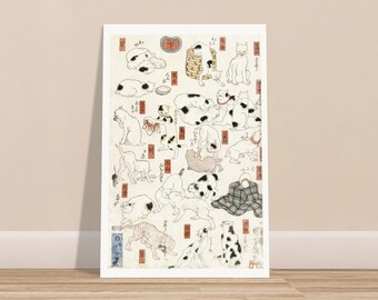斎藤清作「二匹の猫」版画：日本の木版画 - Etsy 日本