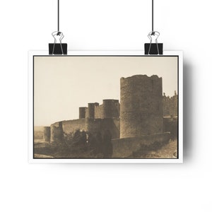 Carcassonne Frankreich Burgwälle Vintage Fotografie Reproduktion Giclée Art Print