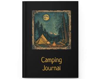 Camping Journal - Personalized Adventure Ruled Line Logbook - Nature Diary - Hardcover Travel Journal - Outdoor Lovers Gift, Hiking Memories