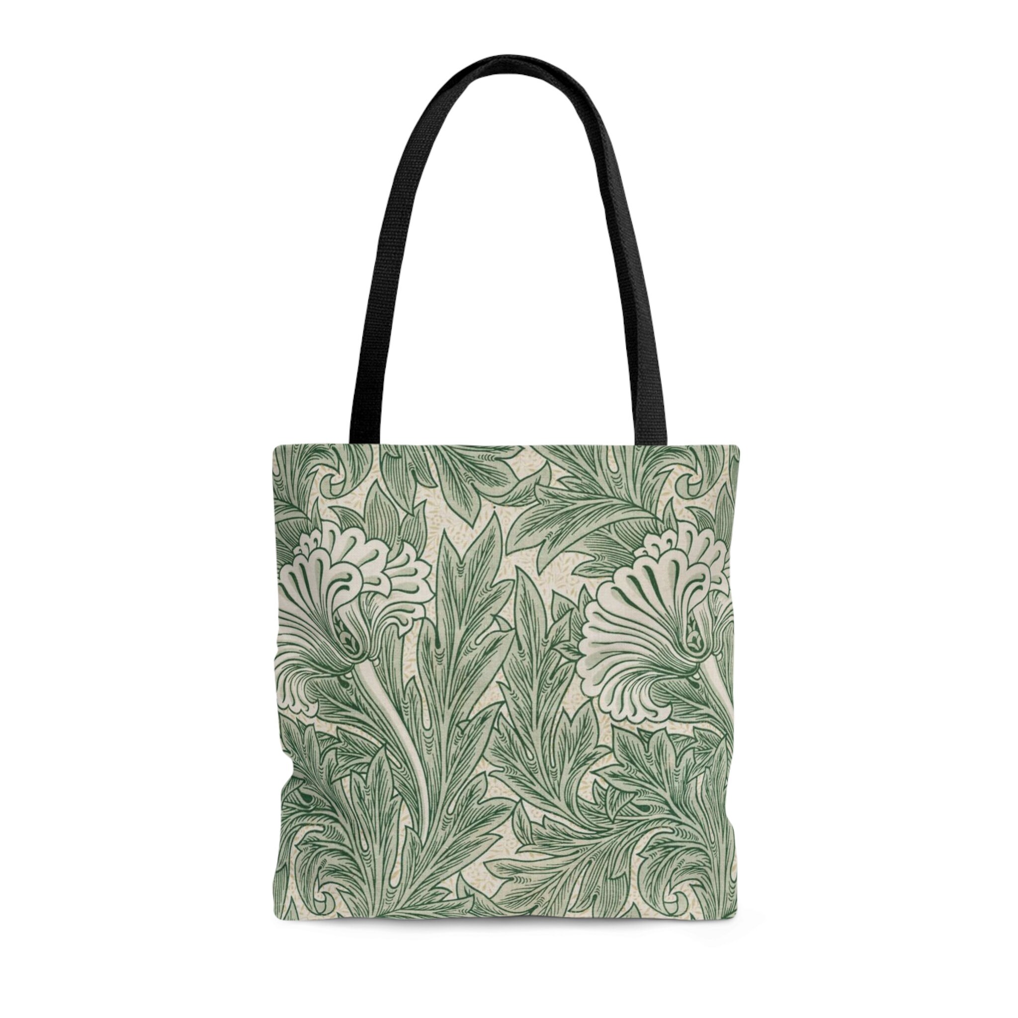 バッグ Fleur tote (lesson) Tweed green William Morris Green 19th Century Vintage Art Floral Fabric