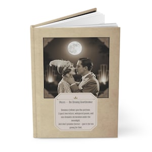 Pisces - Flapper Woman Horoscope - Ruled Line Notebook - Vintage Gatsby Era Vibes Diary - Hardcover Journal - Gift for Her