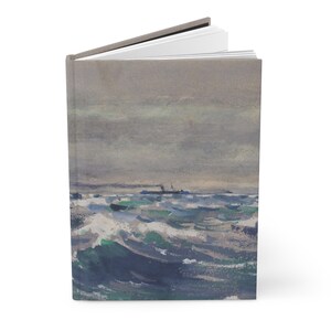 Off Nova Scotia on Steamer Bremen Vintage Ocean Art William Henry Holmes Cuaderno de tapa dura con cubiertas mate, cuaderno de ensueño de 150 páginas rayadas imagen 1