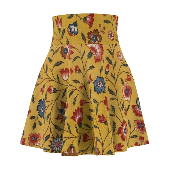 Yellow Vintage Flowers 19th Century Floral Textile Pattern