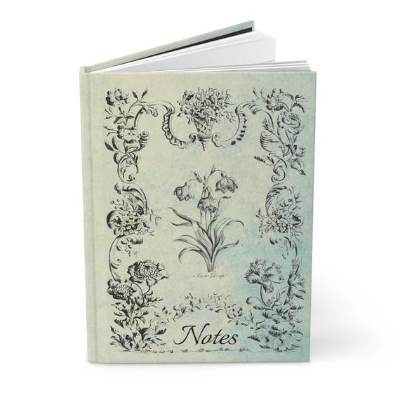 海外マステ ☆ floral ☆ jr.journal Snowdrop - 18th Century Floral Plate - Personalized Ruled Line