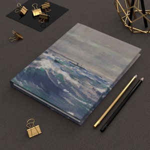 Off Nova Scotia on Steamer Bremen Vintage Ocean Art William Henry Holmes Cuaderno de tapa dura con cubiertas mate, cuaderno de ensueño de 150 páginas rayadas imagen 6