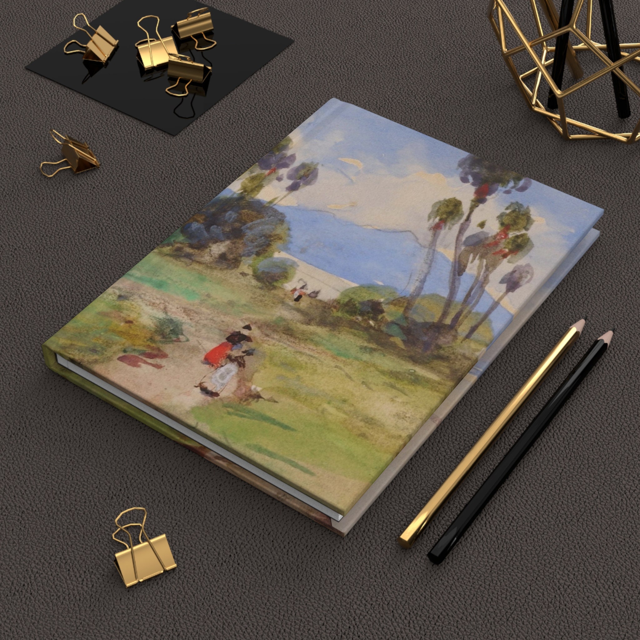 Matte Cover Journal In Jamaica Tropical Island Vintage Landscape Art William Henry Holmes ...