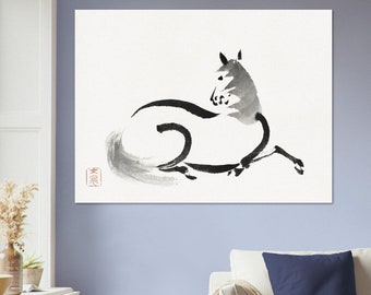 Uma Japanese Horse Illustration Japan 19th Century Vintage Equine Animal Asian Art Premium Matte Paper Poster VARIOUS SIZES AVAILABLE