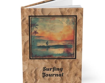 Surfing Journal - Personalisiertes Adventure Lined Line Logbuch - Surftagebuch - Hardcover Reisetagebuch - Outdoor Lovers Geschenk