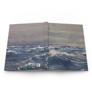 Off Nova Scotia on Steamer Bremen Vintage Ocean Art William Henry Holmes Cuaderno de tapa dura con cubiertas mate, cuaderno de ensueño de 150 páginas rayadas imagen 5