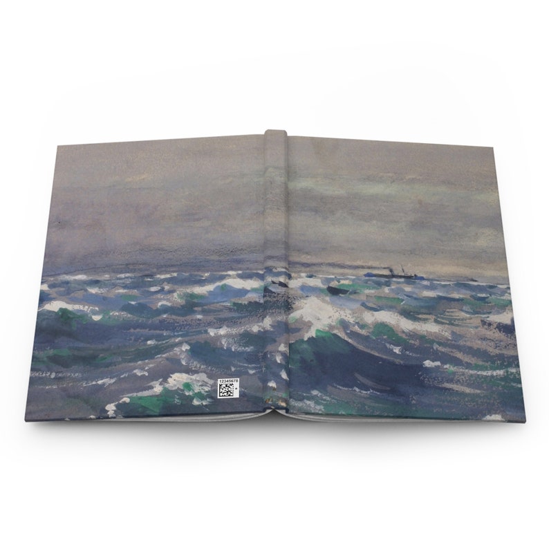 Off Nova Scotia on Steamer Bremen Vintage Ocean Art William Henry Holmes Cuaderno de tapa dura con cubiertas mate, cuaderno de ensueño de 150 páginas rayadas imagen 5