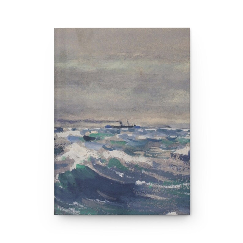 Off Nova Scotia on Steamer Bremen Vintage Ocean Art William Henry Holmes Cuaderno de tapa dura con cubiertas mate, cuaderno de ensueño de 150 páginas rayadas imagen 2
