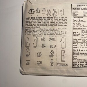 RARE Style 2829 - Girl's Dress/tunic and Pants Vintage Sewing Pattern ...