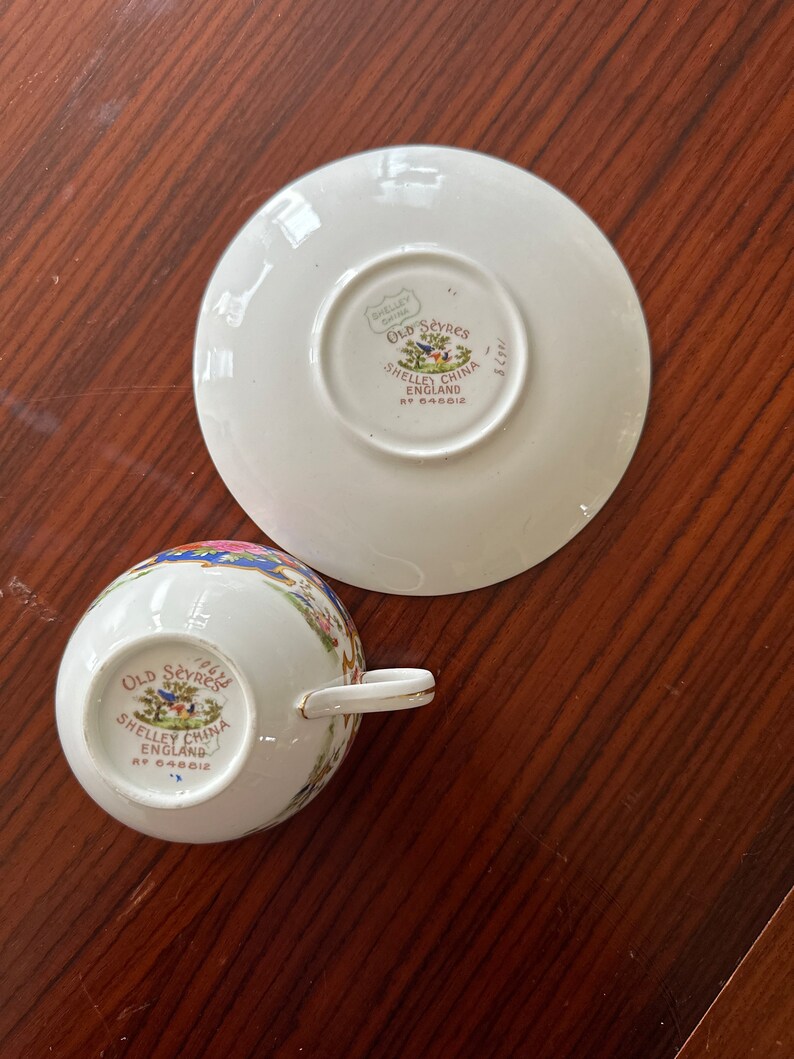 Very Rare Antique Shelley Bone China old Sevres Teacup and Etsy