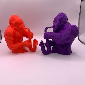 3D Printed “SaxSquatch” Statue | Sasquatch Statue | Cryptid Figure | Bigfoot Desktop Figure | Sasquatch Desk Figure | Cryptid Statue