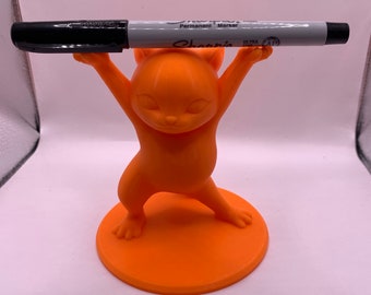 3D Printed Cat Pen Holder | PLA Plastic Desk Organizer