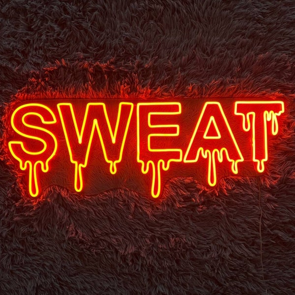 Neon Workout Sign Etsy