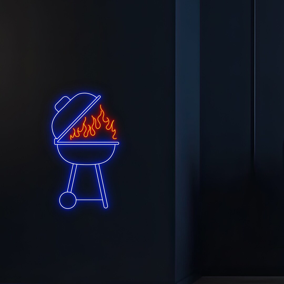 BBQ Grill Neon Sign BBQ Quote Led Sign BBQ Restaurant Decor Etsy