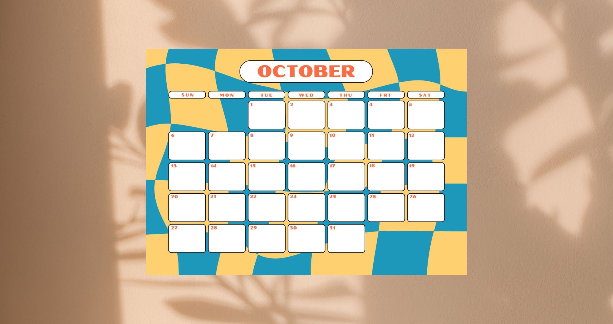 2024 Calendar Printable Printable Calendar Groovy Calendar Retro