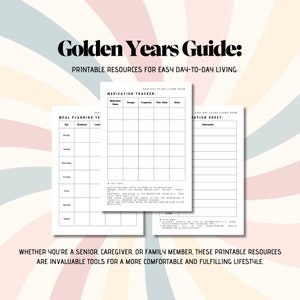 Senior Care Planner Bundle: Daily Living Guide (Printable)
