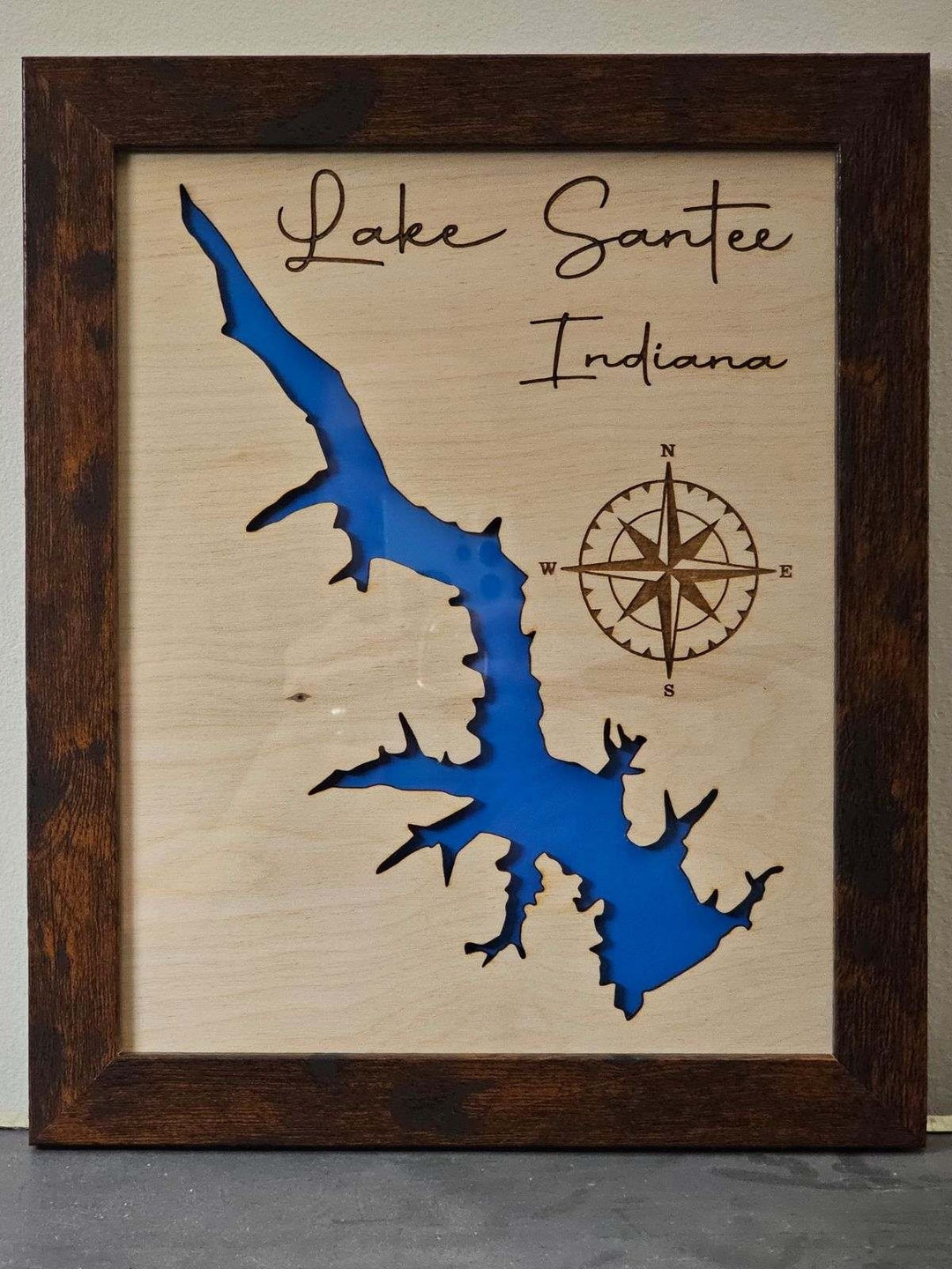 Custom Lake Map Personalized Lake House Decor Etsy