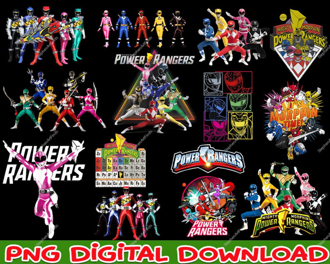 Power Rangers Characters Png Bundle Birthday Party Special - Etsy