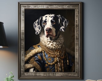 Dalmatian Wall Art, Printable Aristocratic Dog Art Print, Aristocratic Dalmatian Dog Art, Dalmatian Print, Dalmatian Gifts, Digital Download